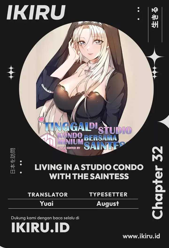 Baca Komik Living in a Studio Condo With the Saintess Chapter 32 Gambar 1