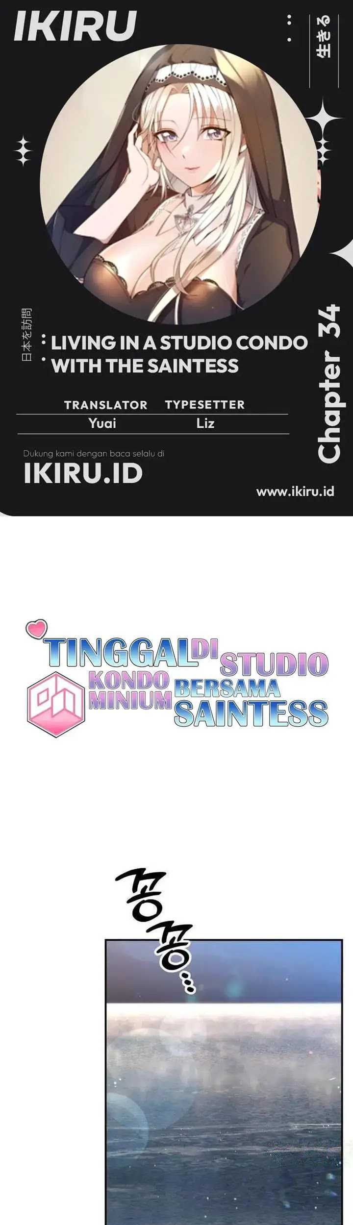 Baca Komik Living in a Studio Condo With the Saintess Chapter 34 Gambar 1