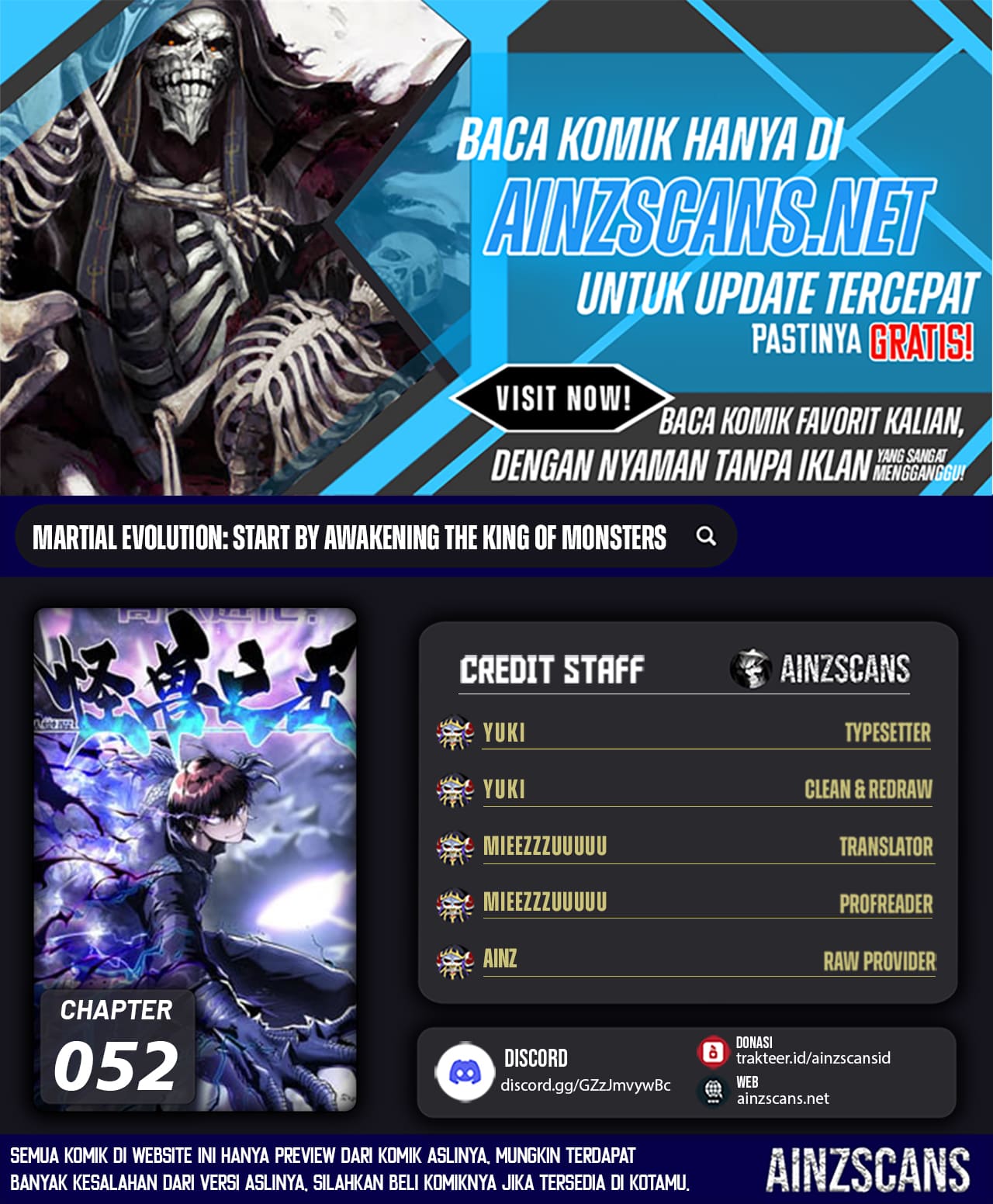 Baca Komik Martial Evolution: Start by Awakening the King of Monsters Chapter 52 Gambar 1