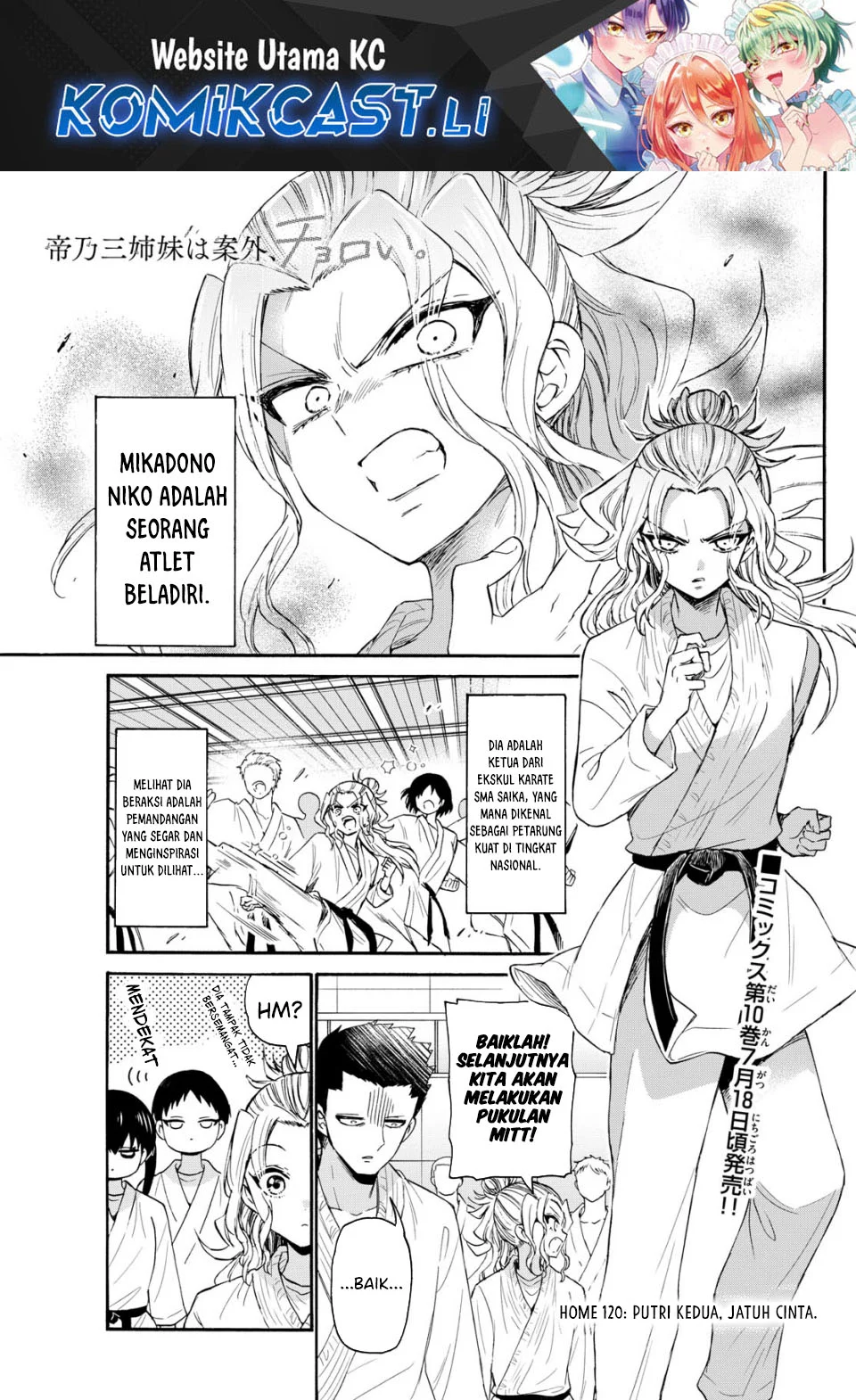 Baca Komik Mikadono Sanshimai wa Angai, Choroi Chapter 120 Gambar 1