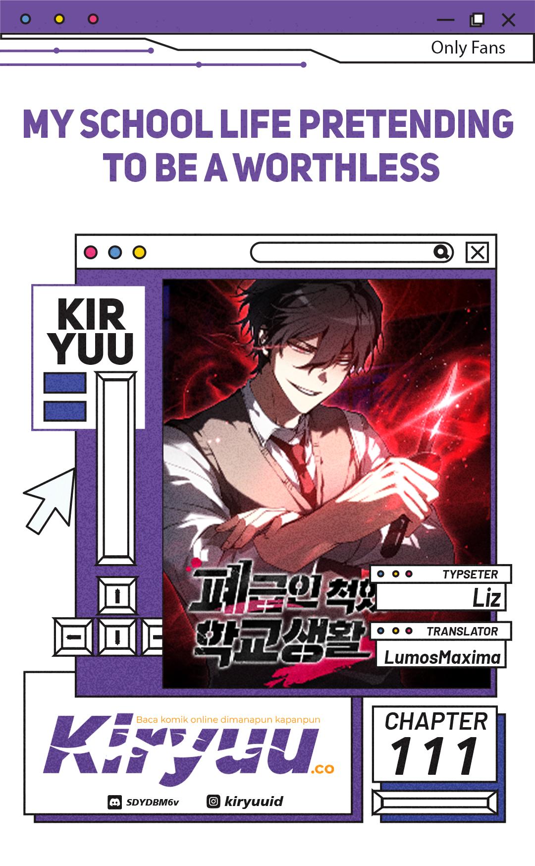 Baca Komik My School Life Pretending to Be a Worthless Person Chapter 111 Gambar 1