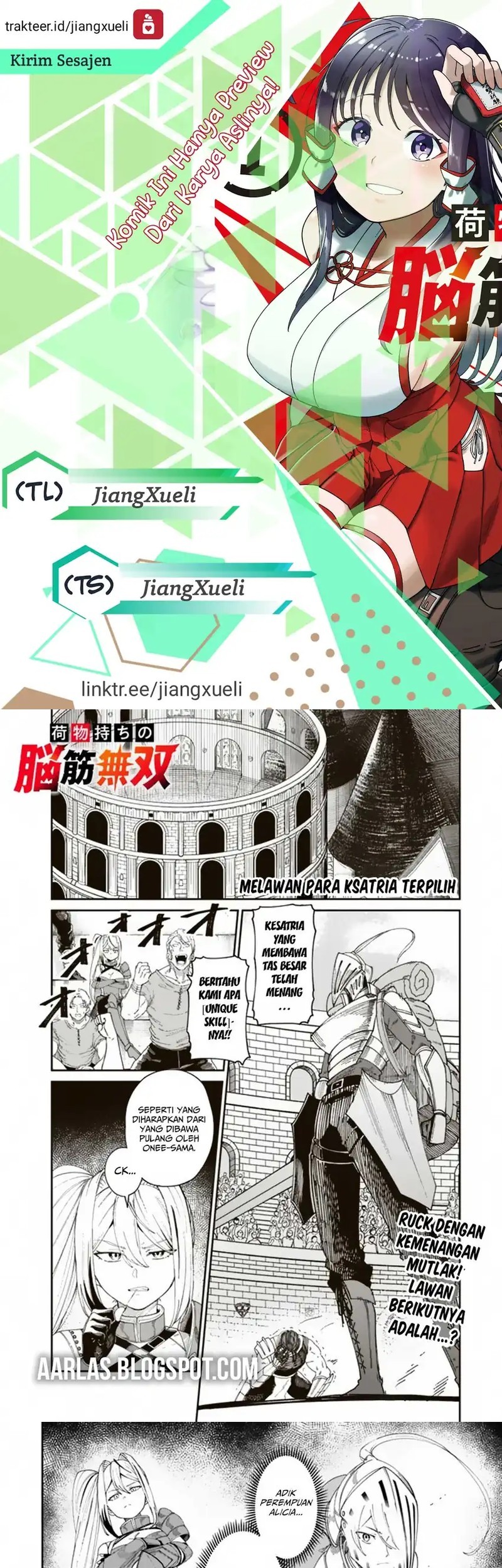 Baca Komik Nimotsu Mochi no Nousuji Musou Chapter 11.1 Gambar 1