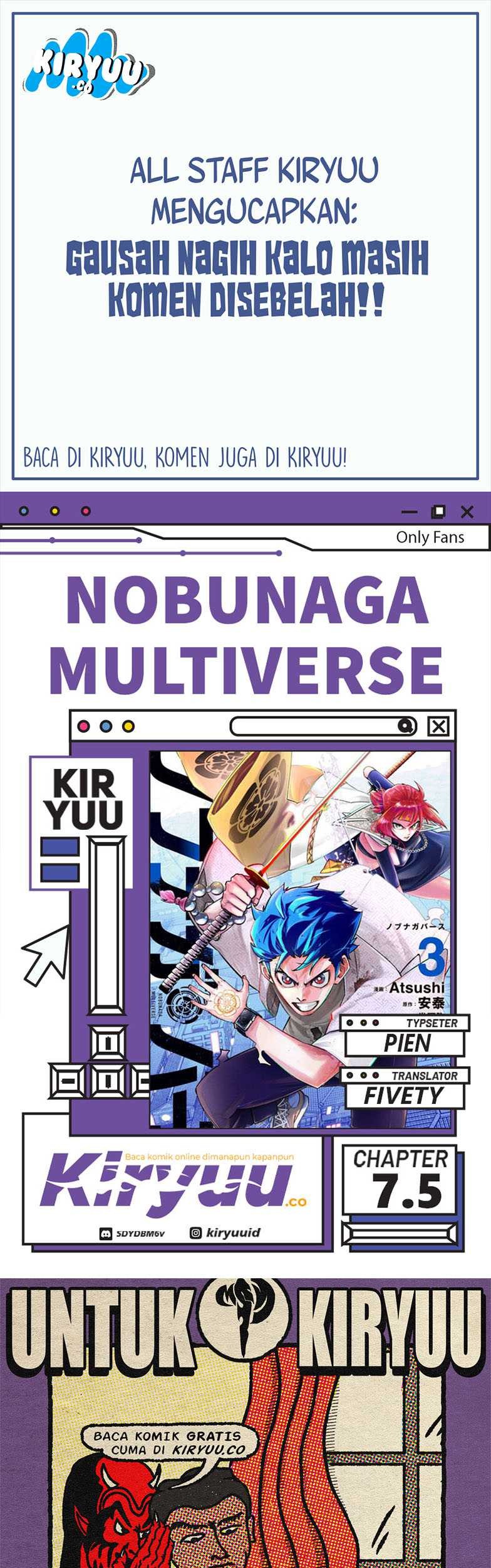 Baca Komik Nobunaga Multiverse Chapter 7.5 Gambar 1
