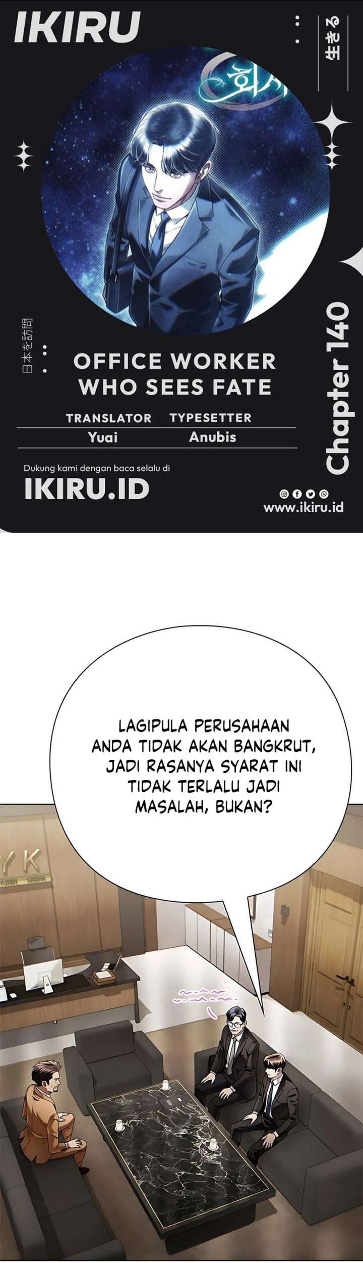 Baca Komik Office Worker Who Sees Fate Chapter 140 Gambar 1