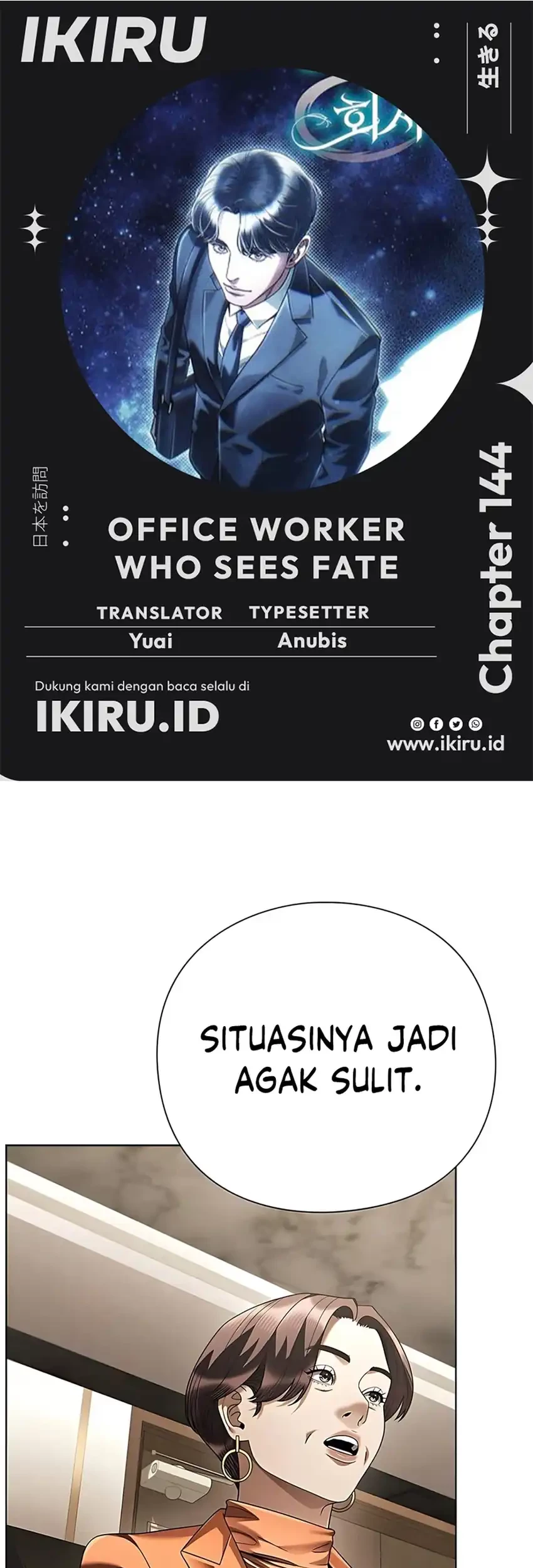 Baca Komik Office Worker Who Sees Fate Chapter 144 Gambar 1
