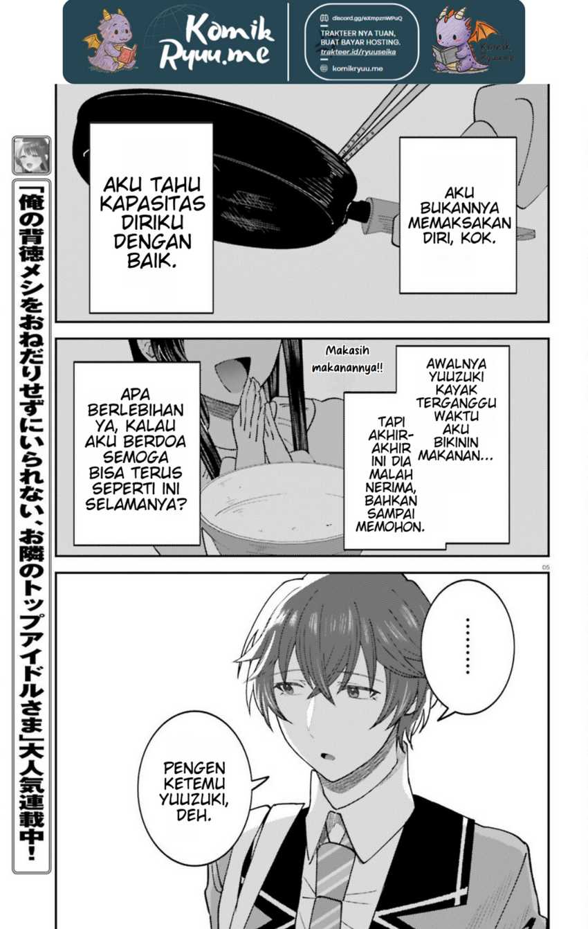 Ore no Haitoku Meshi o Onedari Sezu ni Irarenai, Otonari no Top Idol-sama Chapter 9 Gambar 7