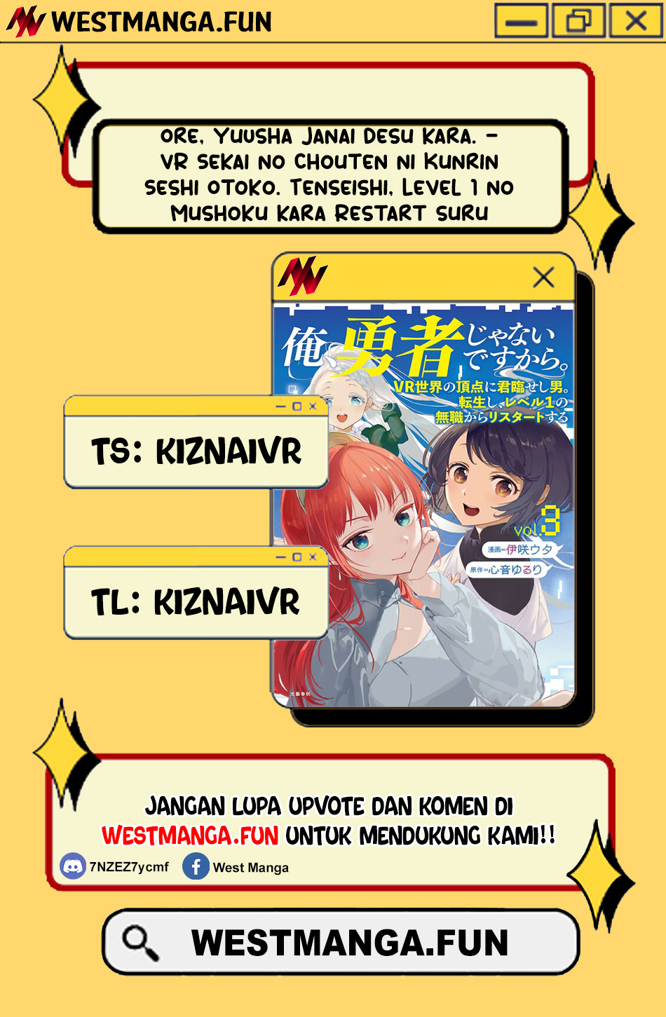 Ore, Yuusha janai desu kara. – VR Sekai no Chouten ni Kunrin Seshi Otoko. Tenseishi, Level 1 no Mushoku kara Restart suru Chapter 1 Gambar 3