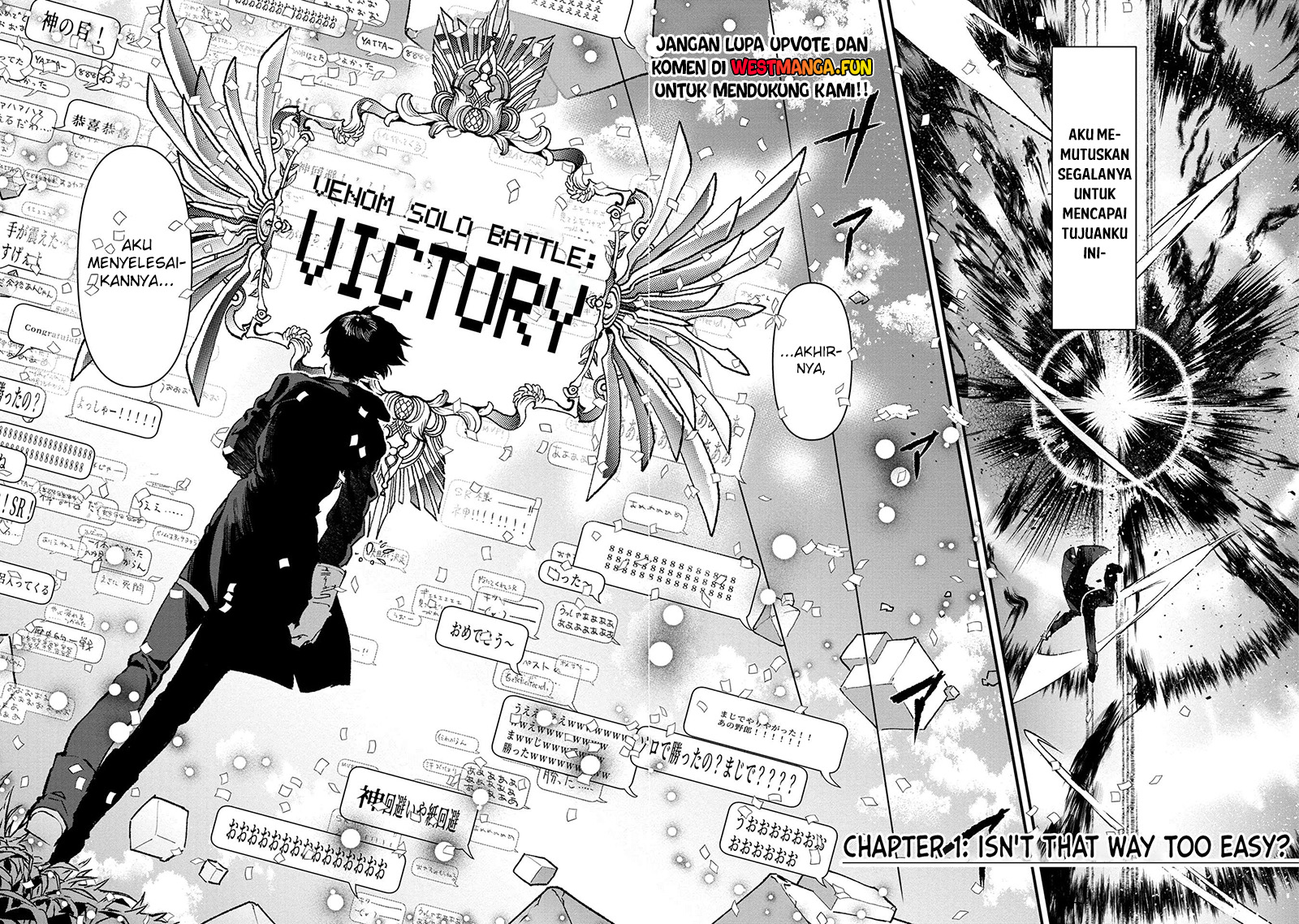Ore, Yuusha janai desu kara. – VR Sekai no Chouten ni Kunrin Seshi Otoko. Tenseishi, Level 1 no Mushoku kara Restart suru Chapter 1 Gambar 6