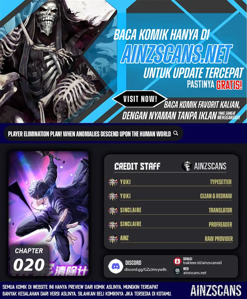 Baca Komik Player Elimination Plan! When the Mutation Descends Upon the World Chapter 20 Gambar 1