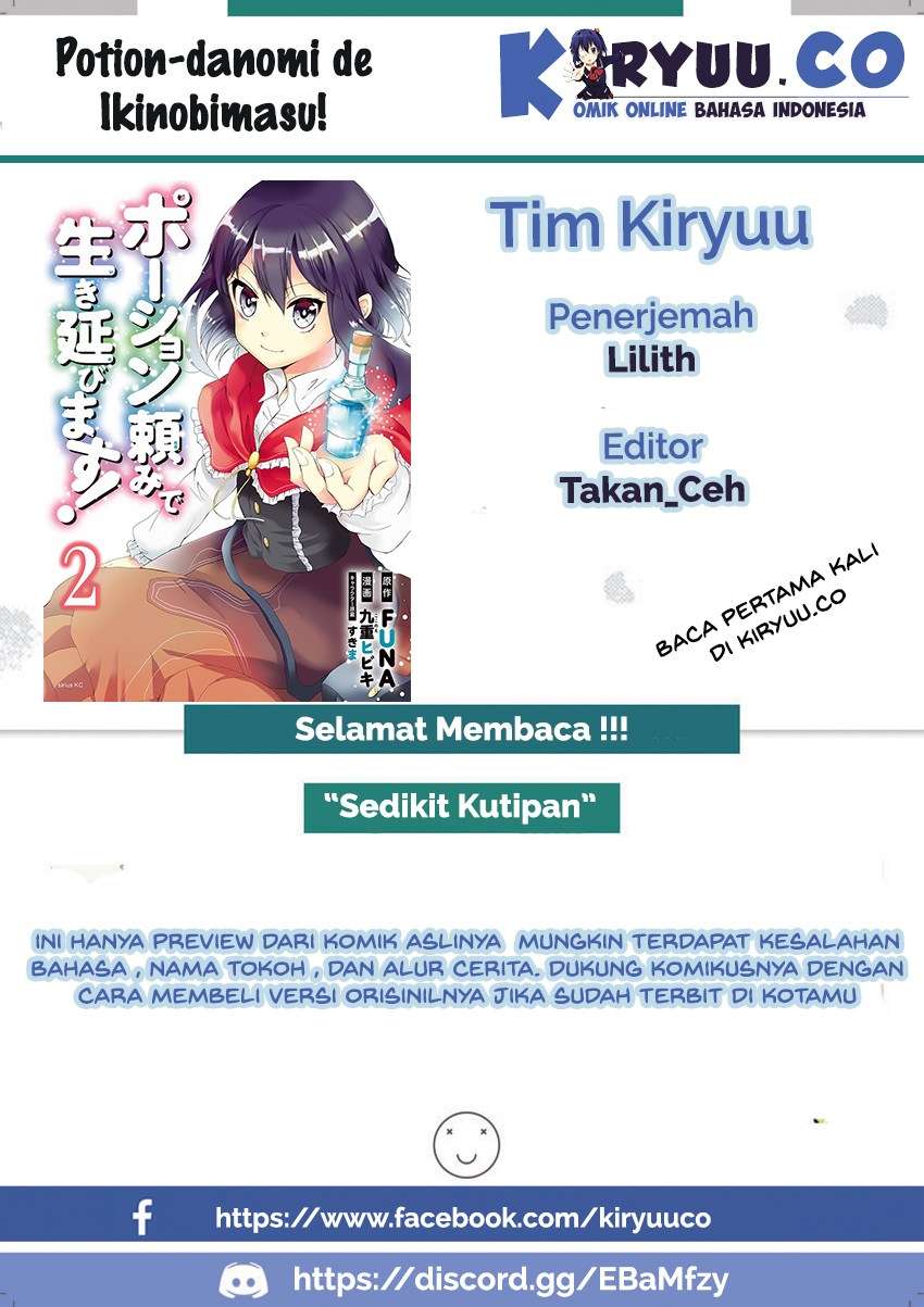 Baca Komik Potion-danomi de Ikinobimasu! Chapter 1.1 Gambar 1