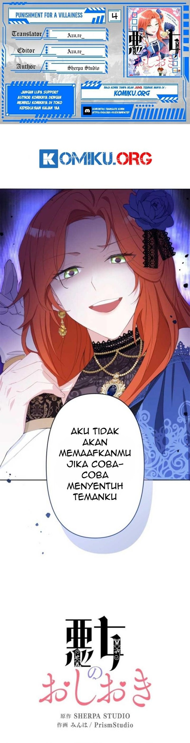 Baca Komik Punishment for a Villainess Chapter 4 Gambar 1