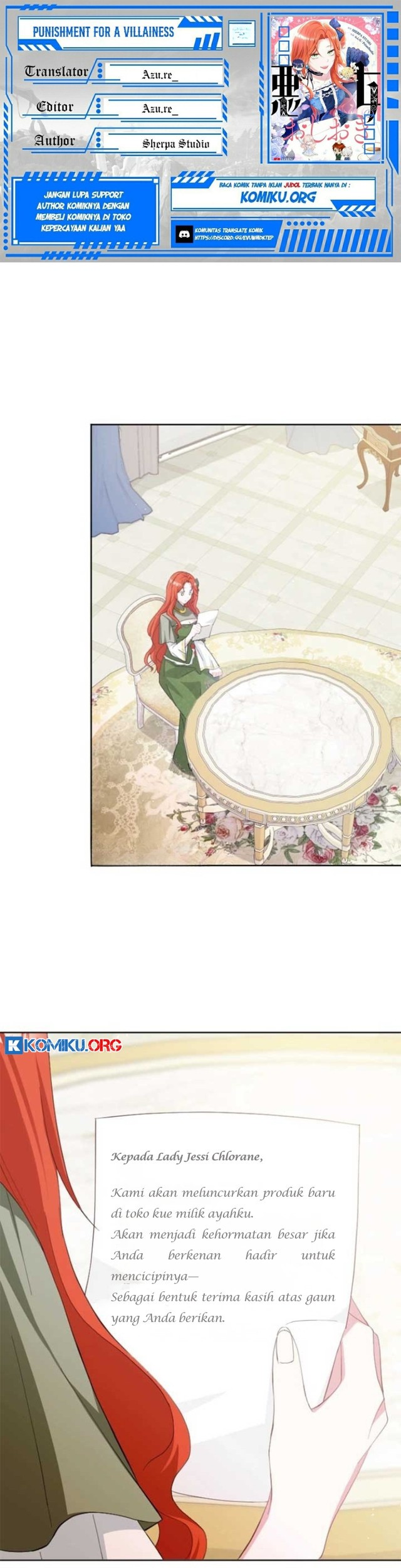Baca Komik Punishment for a Villainess Chapter 6 Gambar 1