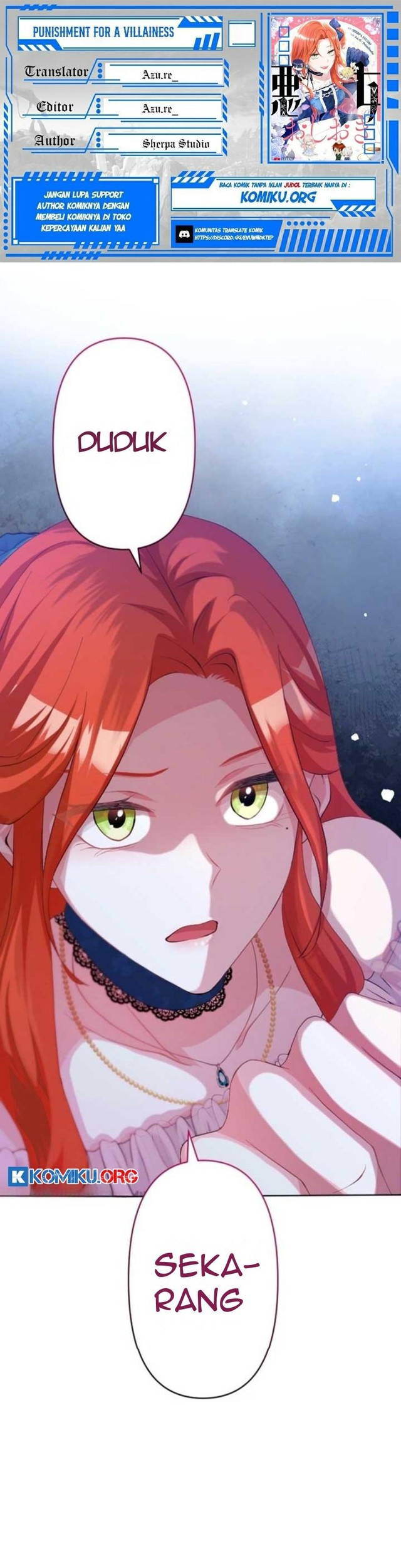 Baca Komik Punishment for a Villainess Chapter 8 Gambar 1