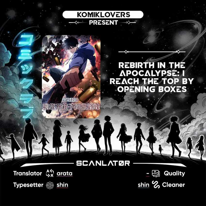Baca Komik Rebirth in the Apocalypse: I Reach the Top by Opening Boxes Chapter 1 Gambar 1