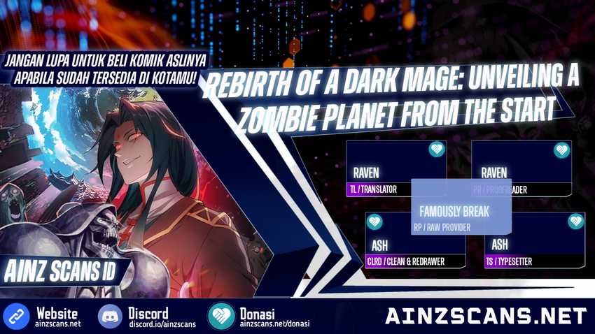 Baca Komik Rebirth of a Dark Mage: Unveiling a Zombie Planet from the Start Chapter 1 Gambar 1