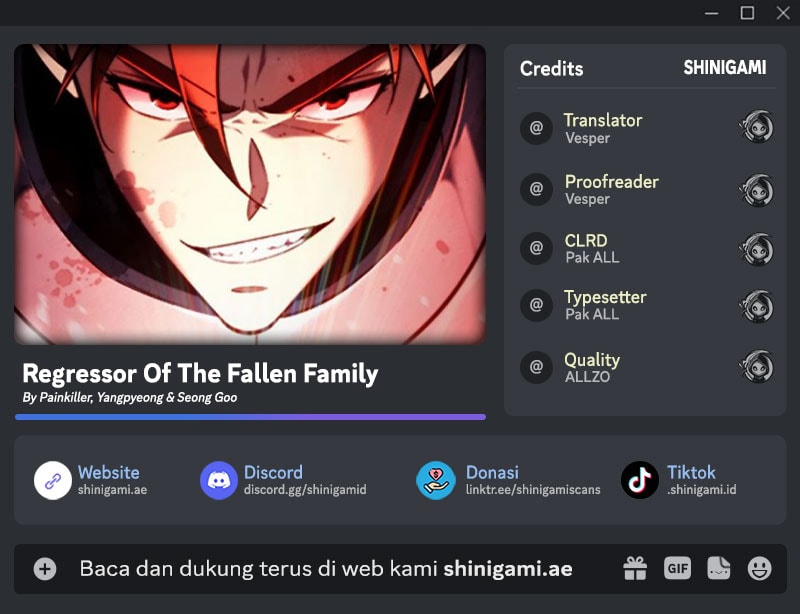 Baca Komik Regressor Of The Fallen Family Chapter 83 Gambar 1