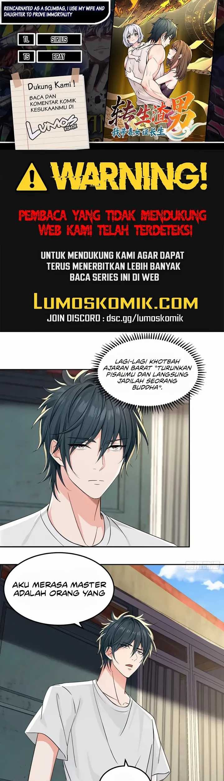 Baca Komik Reincarnated as a Scumbag I Use My Wife and Daughter to Prove Immortality Chapter 16 Gambar 1