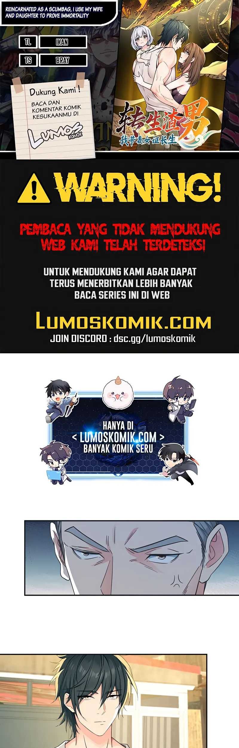 Baca Komik Reincarnated as a Scumbag I Use My Wife and Daughter to Prove Immortality Chapter 34 Gambar 1