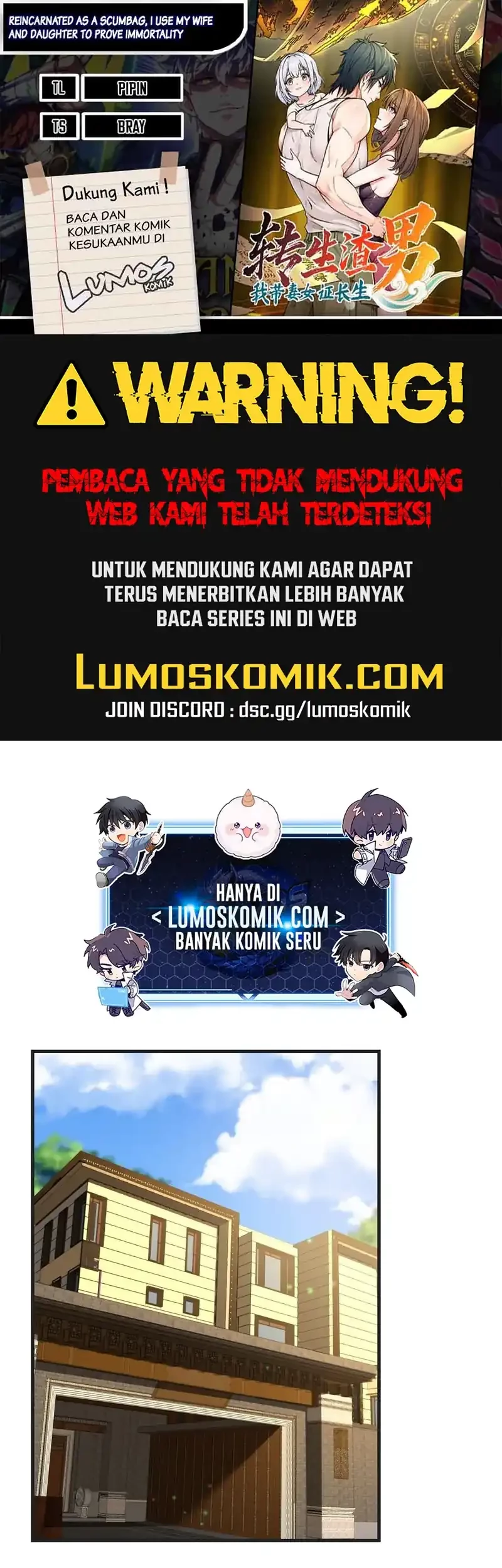 Baca Komik Reincarnated as a Scumbag I Use My Wife and Daughter to Prove Immortality Chapter 35 Gambar 1