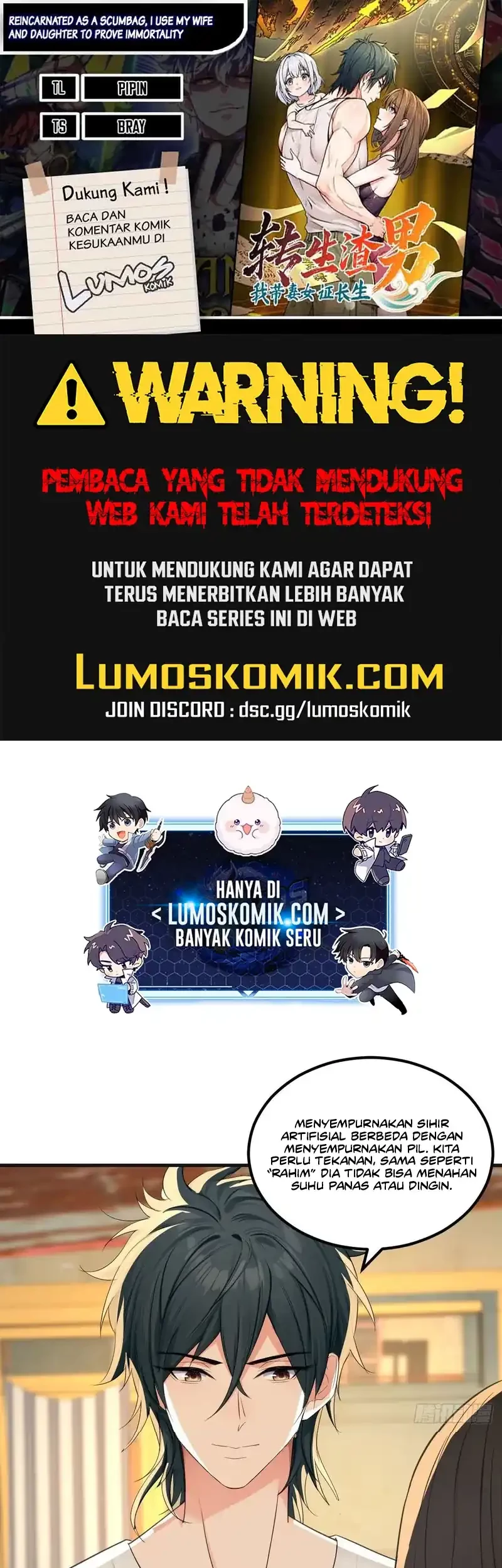 Baca Komik Reincarnated as a Scumbag I Use My Wife and Daughter to Prove Immortality Chapter 36 Gambar 1