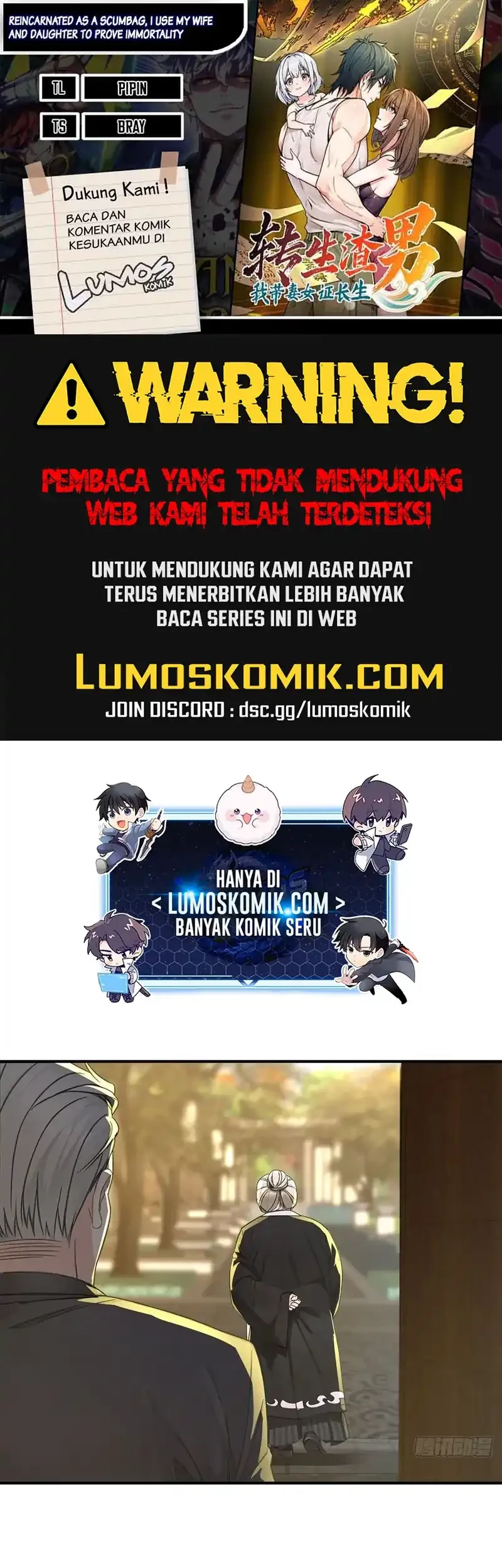 Baca Komik Reincarnated as a Scumbag I Use My Wife and Daughter to Prove Immortality Chapter 37 Gambar 1