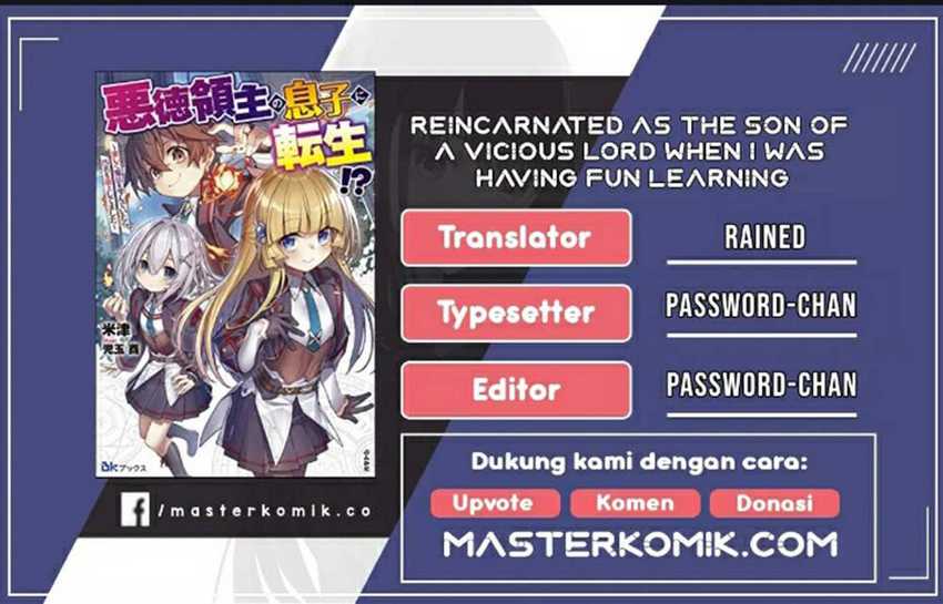 Baca Komik Reincarnated As The Son Of A Vicious Lord! -When I Was Having Fun Chapter 3 Gambar 1