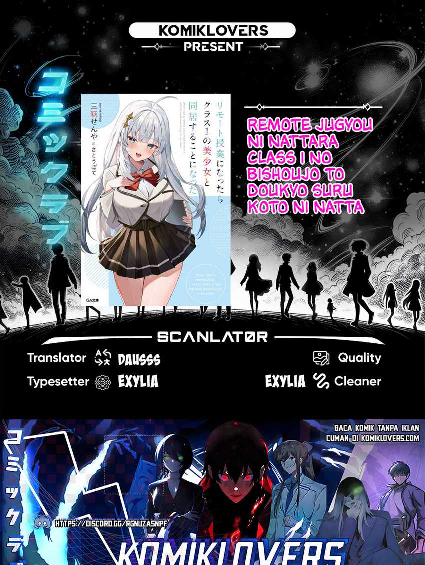 Baca Komik Remote Jugyou ni Nattara Class 1 no Bishoujo to Doukyo Suru Koto ni Natta Chapter 1 Gambar 1