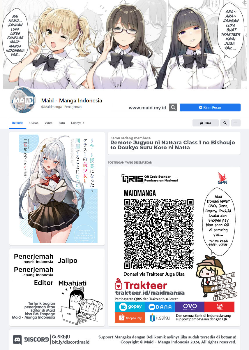 Baca Remote Jugyou ni Nattara Class 1 no Bishoujo to Doukyo Suru Koto ni Natta Chapter 4 Gambar 2