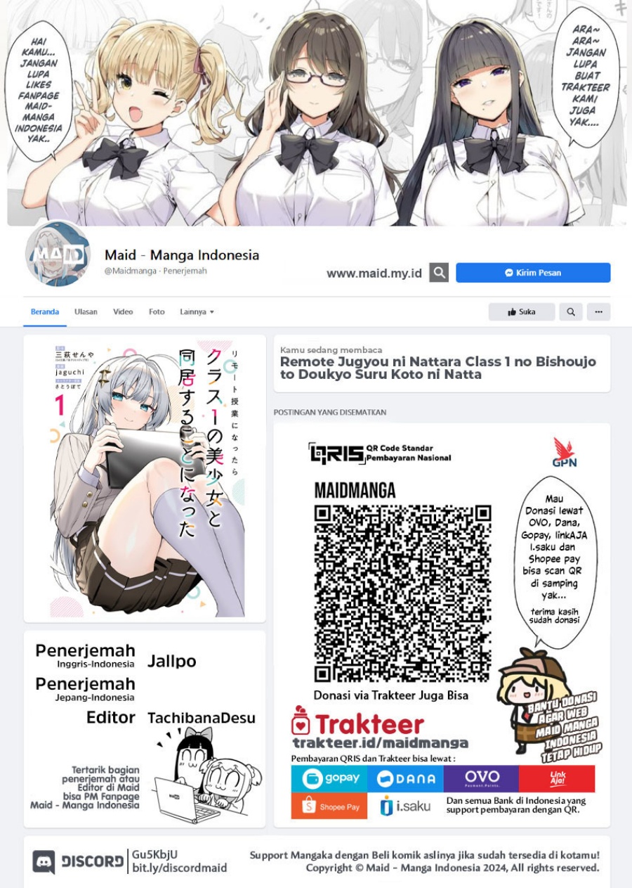 Baca Remote Jugyou ni Nattara Class 1 no Bishoujo to Doukyo Suru Koto ni Natta Chapter 8 Gambar 2