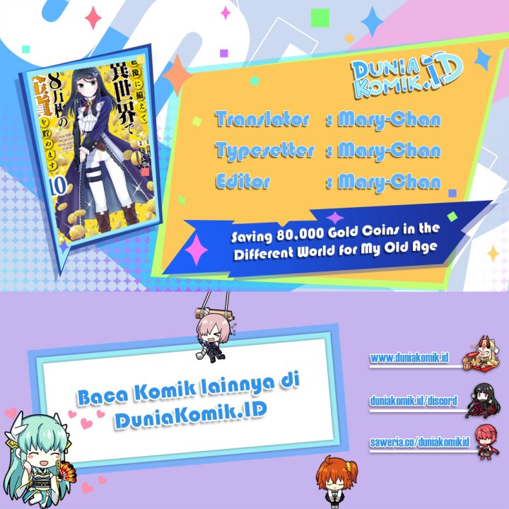 Baca Komik Rougo ni Sonaete Isekai de 8-manmai no Kinka wo Tamemasu Chapter 86 Gambar 1
