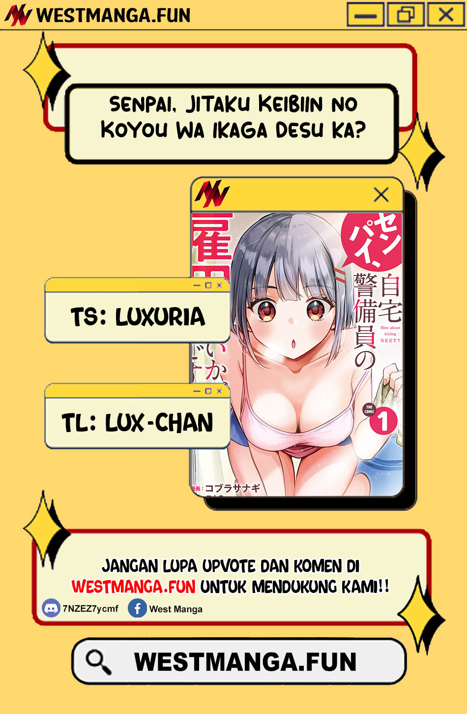 Baca  Senpai, Jitaku Keibiin no Koyou wa Ikaga desu ka? Chapter 1 Gambar 2