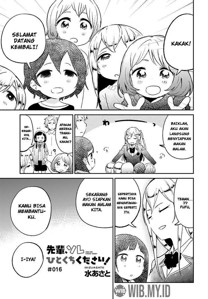 Baca Senpai, Sore hitokuchi kudasai! Chapter 16 Gambar 2