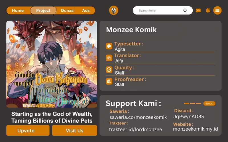 Baca  Start by changing your job to the God of Wealth and taming billions of divine pets! Chapter 12 Gambar 2