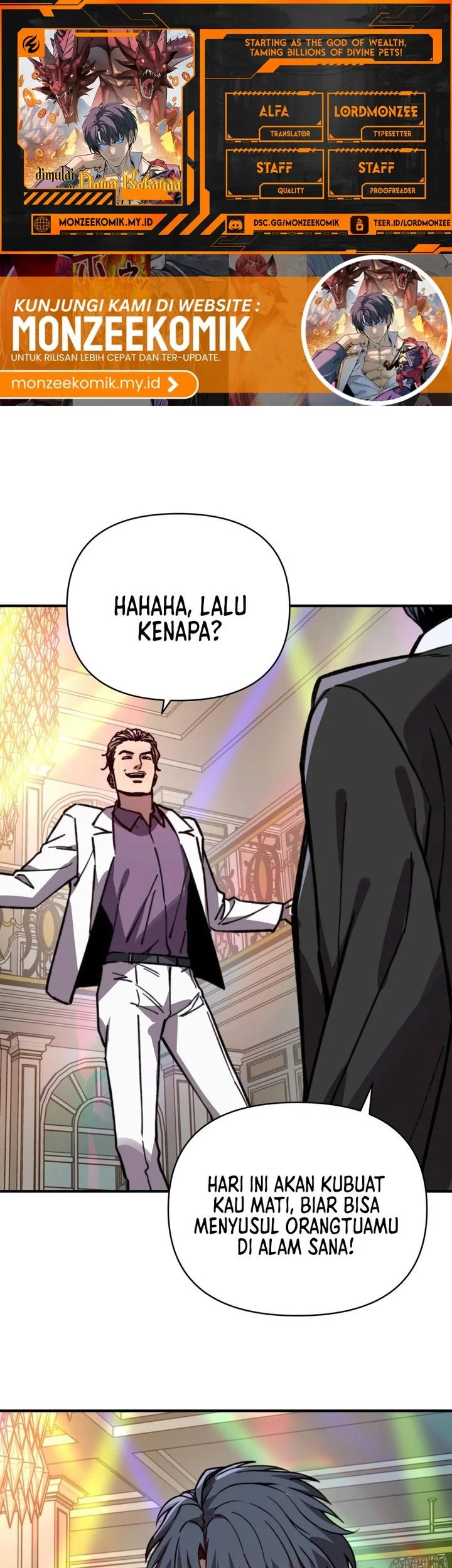 Baca Komik Start by changing your job to the God of Wealth and taming billions of divine pets! Chapter 34 Gambar 1