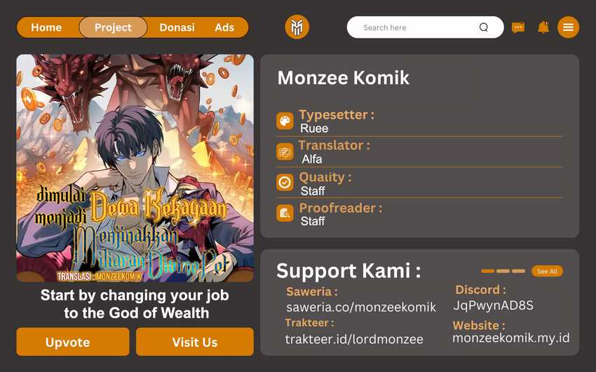 Baca Komik Start by changing your job to the God of Wealth and taming billions of divine pets! Chapter 9 Gambar 1