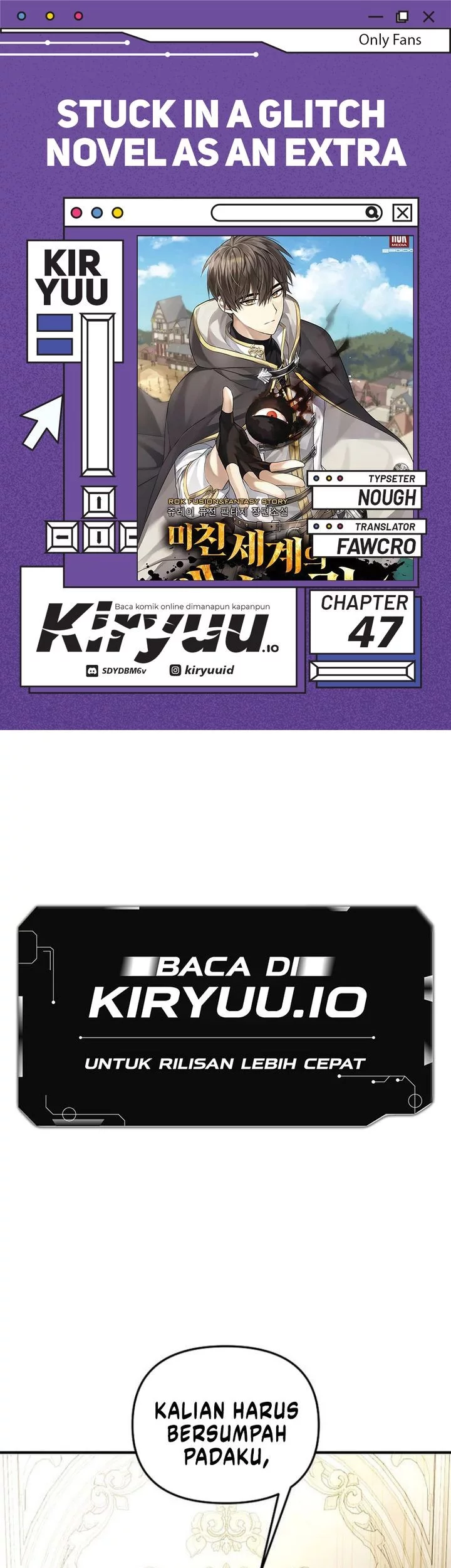 Baca Komik Stuck in a Glitch Novel as an Extra Chapter 47 Gambar 1