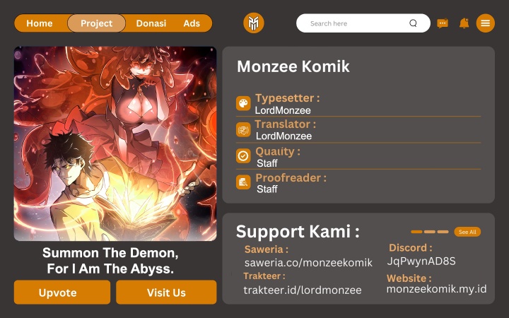Baca Komik Summon The Demon, For I Am The Abyss Chapter 1 Gambar 1