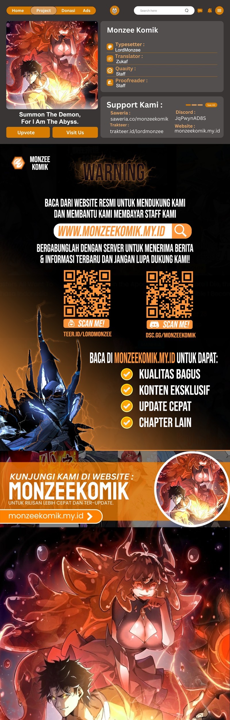 Baca Komik Summon The Demon, For I Am The Abyss Chapter 10 Gambar 1