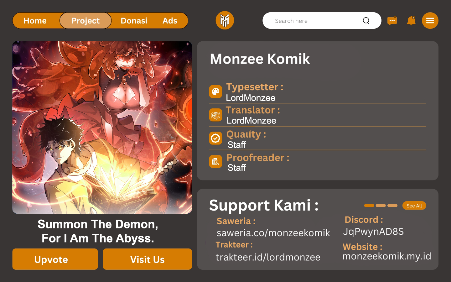 Baca Summon The Demon, For I Am The Abyss Chapter 3 Gambar 2
