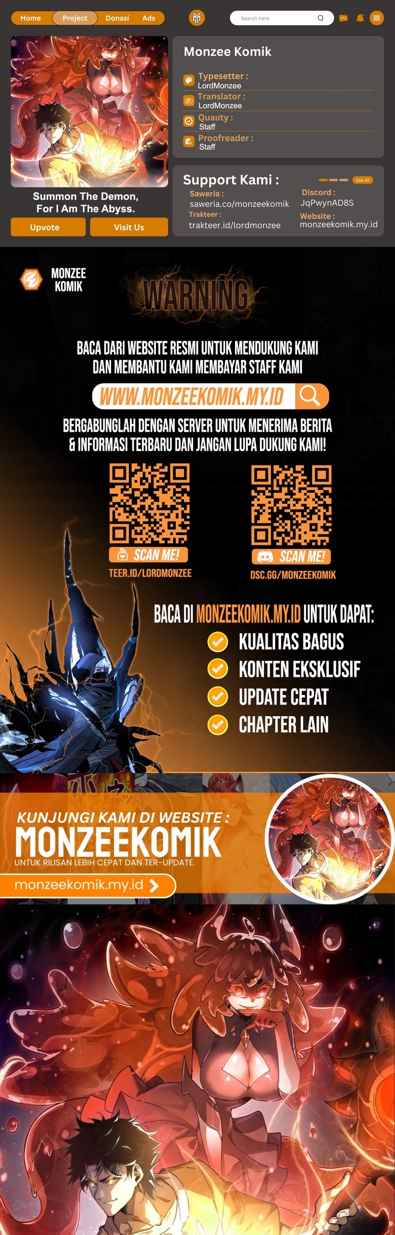 Baca Komik Summon The Demon, For I Am The Abyss Chapter 8 Gambar 1