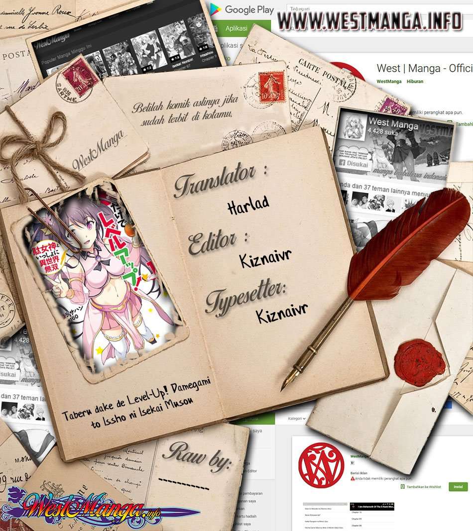 Baca Komik Taberu dake de Level-Up! Damegami to Issho ni Isekai Musou Chapter 16 Gambar 1