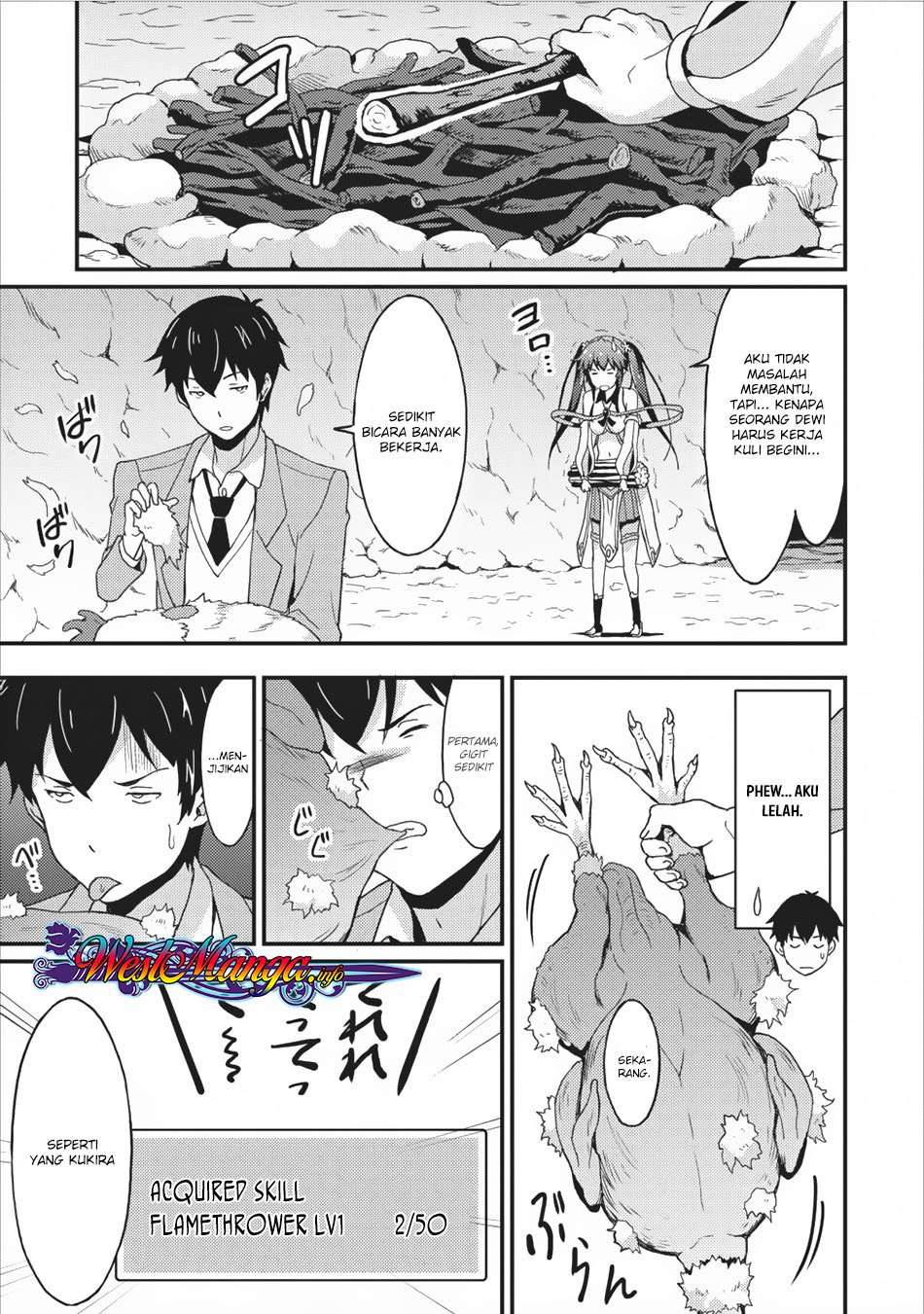 Taberu dake de Level-Up! Damegami to Issho ni Isekai Musou Chapter 2 Gambar 12