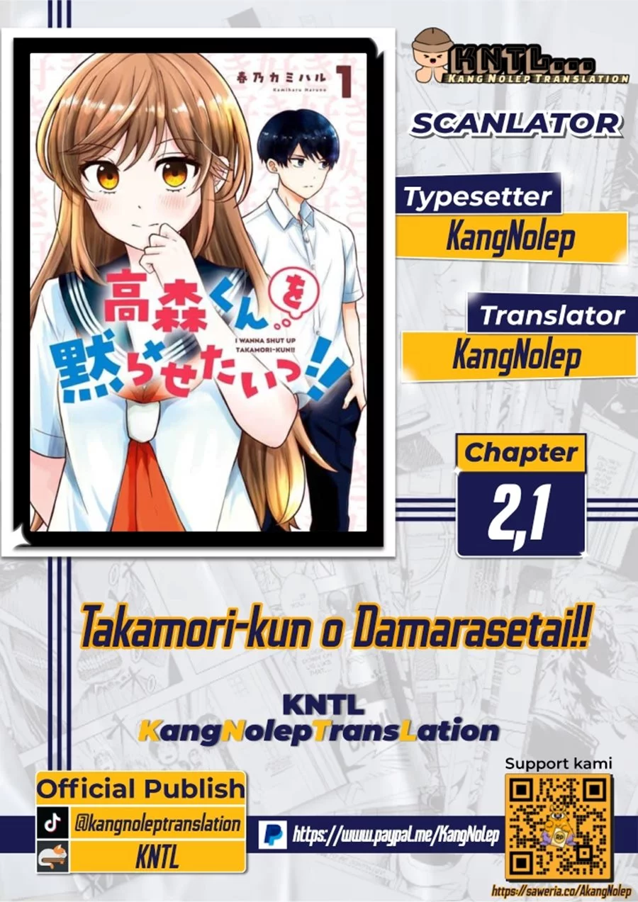 Baca Komik Takamori-kun wo Damarasetai!! Chapter 2.1 Gambar 1
