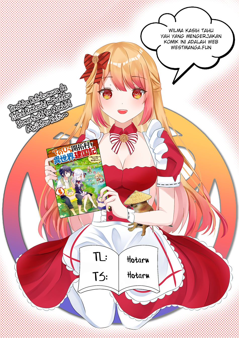 Baca Komik Tenohira Kaitakumura de Isekai Kenkouki ~Fueteku Yome-tachi to Nonbiri Mujintou Raifu~ Chapter 49 Gambar 1