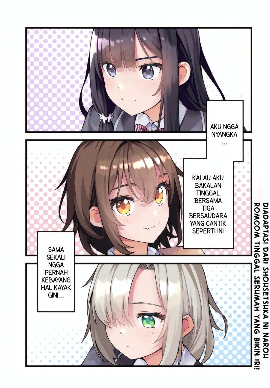 Baca  Tensai Bishoujo Sanshimai wa Isourou ni Dake Choro Kawaii Chapter 1 Gambar 2