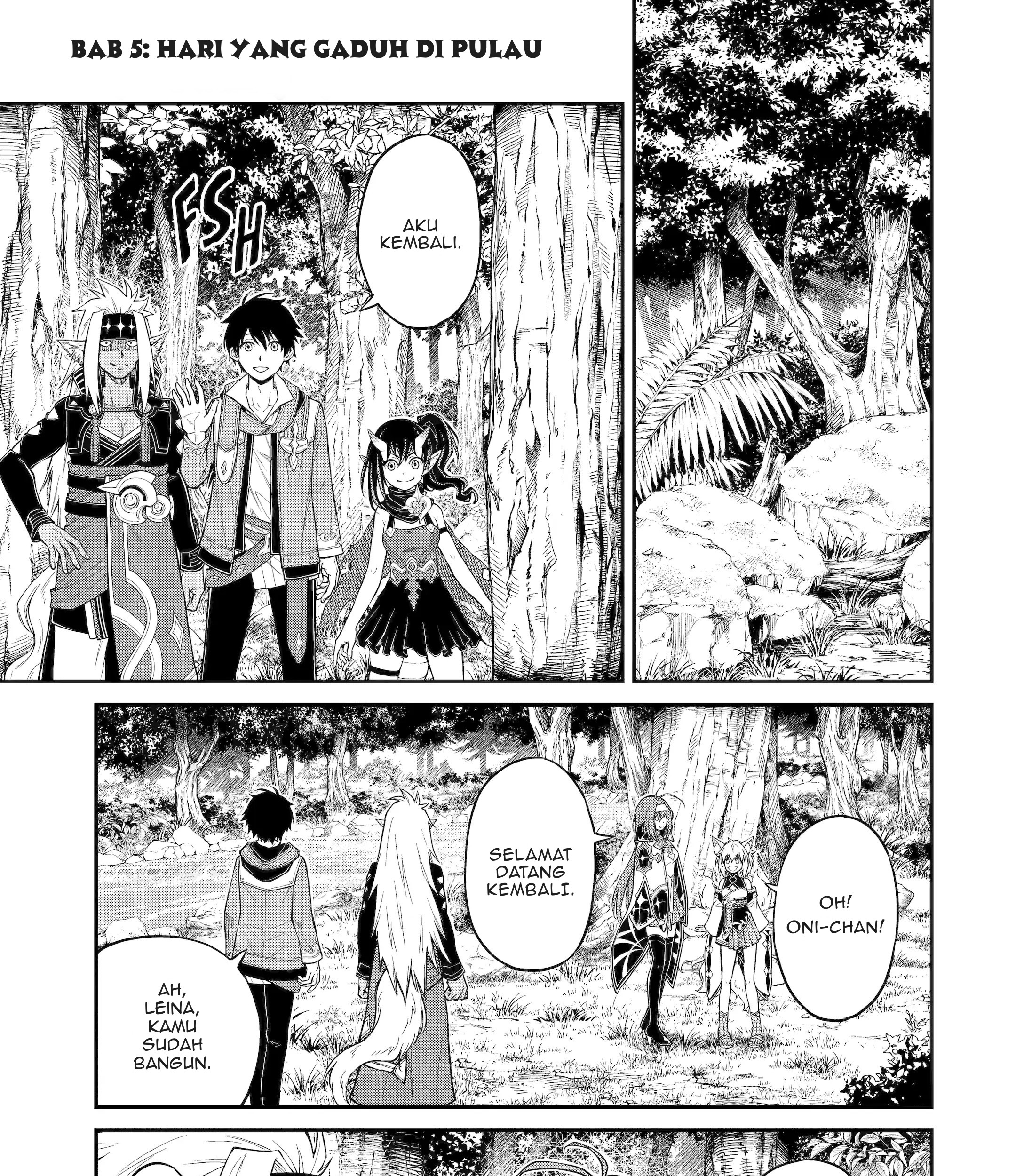 Baca Tensei Shitara Saikyoushutachi ga Sumau Shima Deshita. Kono Shima de Slow Life wo Tanoshimimasu Chapter 5 Gambar 2