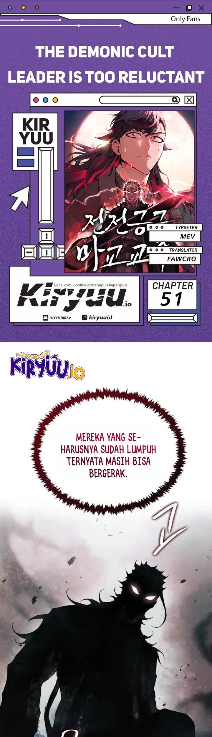 Baca Komik The Demonic Cult Leader Is Too Reluctant Chapter 51 Gambar 1