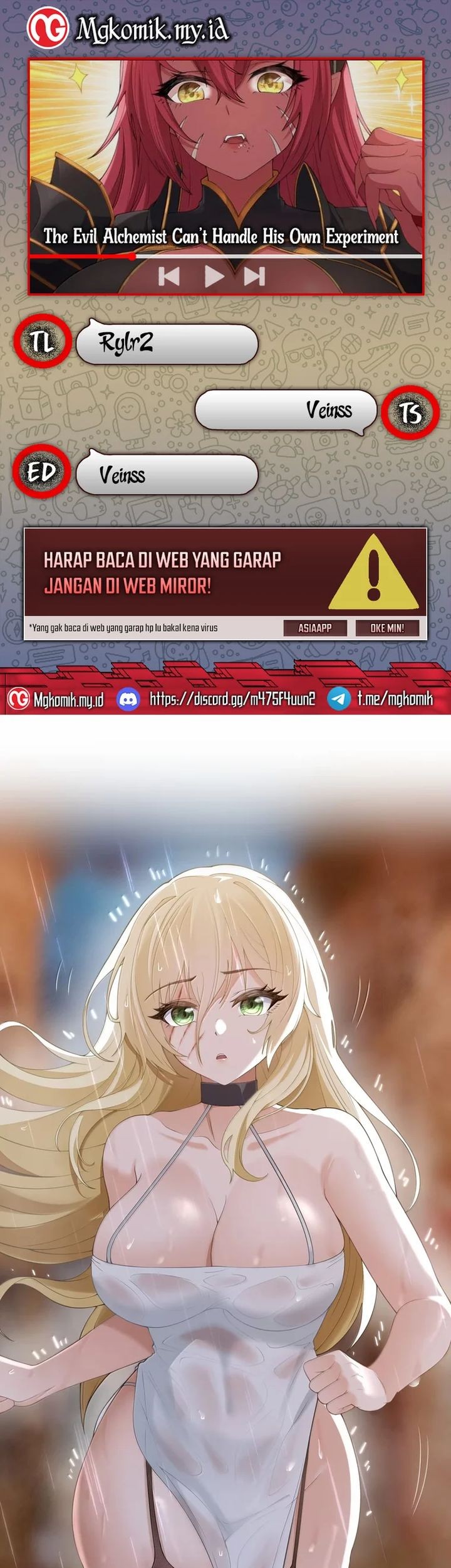 Baca Komik The Evil Alchemist Can’t Handle His Own Experiment Chapter 34 Gambar 1