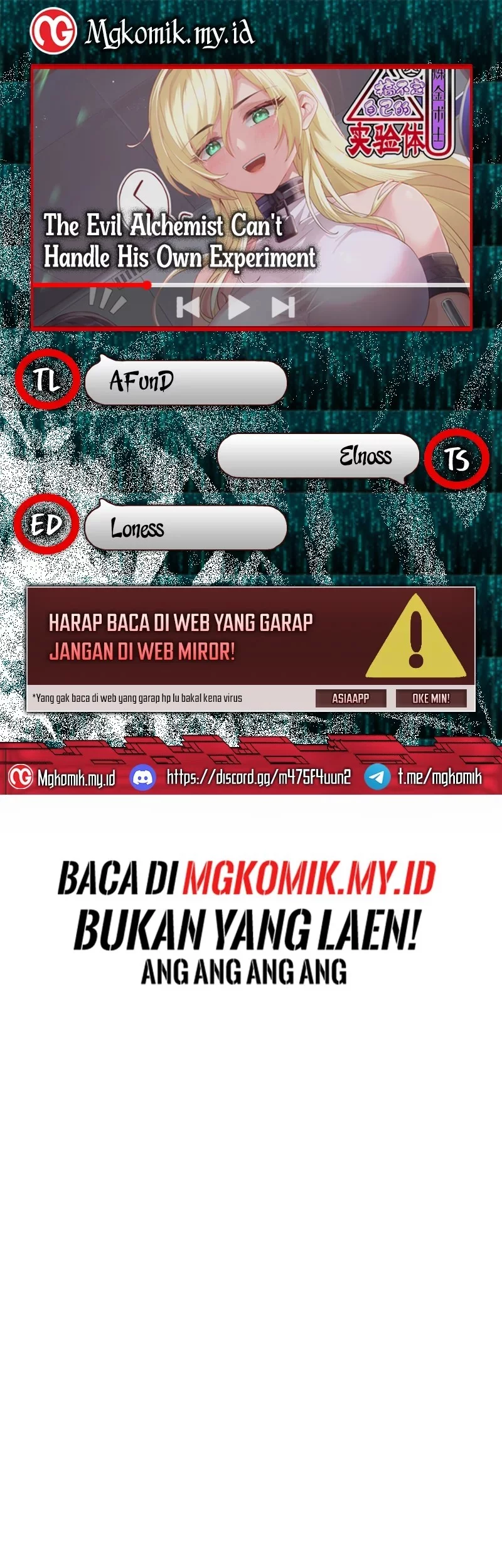 Baca Komik The Evil Alchemist Can’t Handle His Own Experiment Chapter 56 Gambar 1