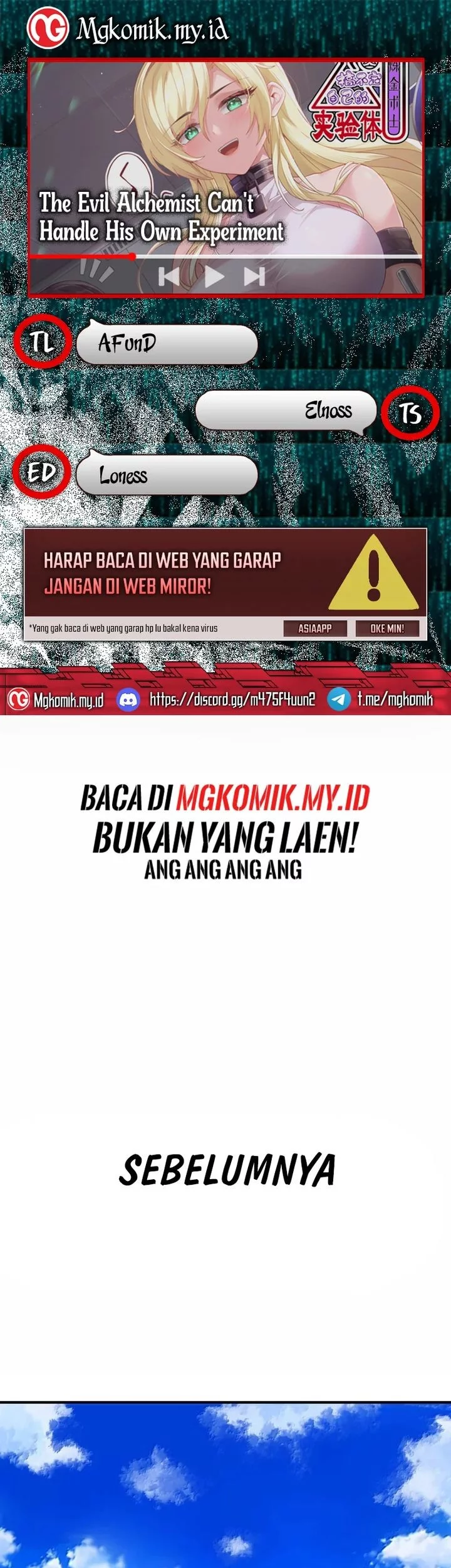 Baca Komik The Evil Alchemist Can’t Handle His Own Experiment Chapter 59 Gambar 1